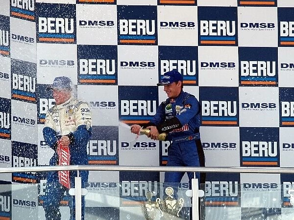 German Formula Renault: Race 2 winner Filipe Albuquerque Motopark Academy, sprays the champagne