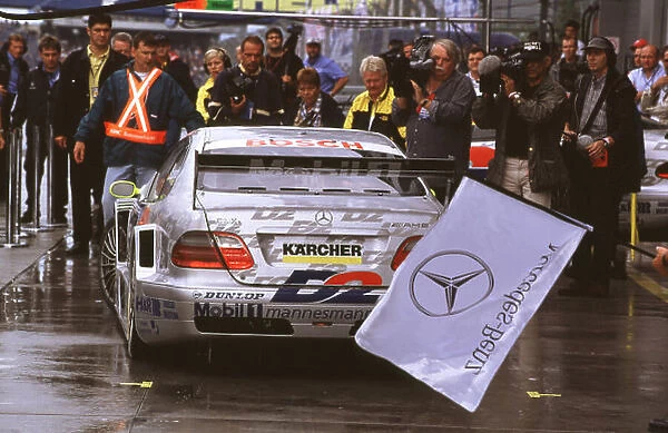German Touring Cars Nurburgring, Germany 18th-20th August 2000 Bernd Schneider (GER) with crowd after win LAT world copyright