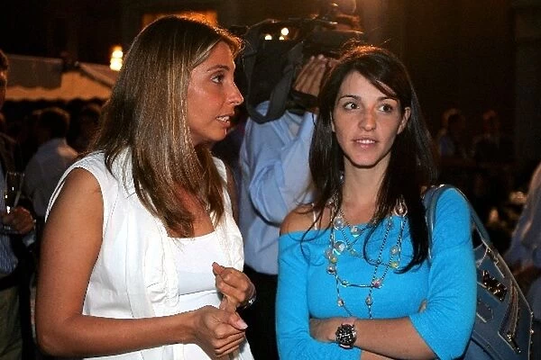 Gonzalo Rodriguez F3000 Awards: Nanni Rodriguez sister of Gonzalo talks with Connie Montoya wife of Juan Pablo Montoya Williams