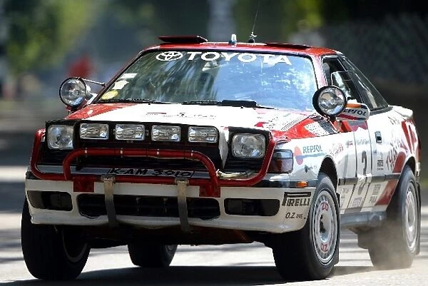 Goodwood Festival of Speed: Ove Andersson drives away from the start in a 1990 Toyota Celica GT4