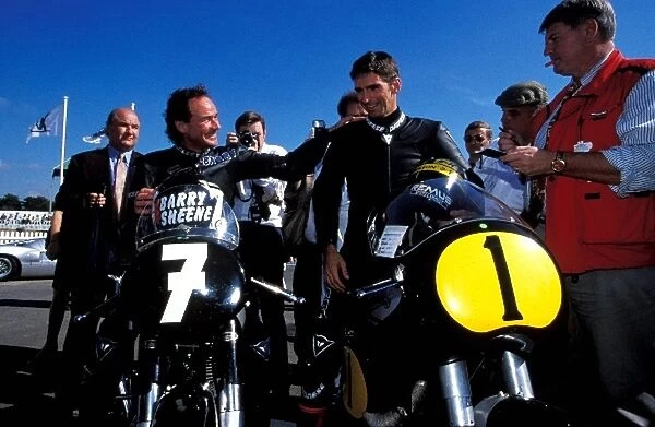 Goodwood Revival Meeting: Former Motorcycle racers Barry Sheene and Damon Hill prepare to do battle