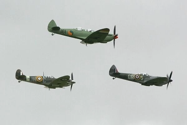 Goodwood Revival: A Supermarine Spitfire flypast to celebrate the 70th birthday of this WWII fighter icon