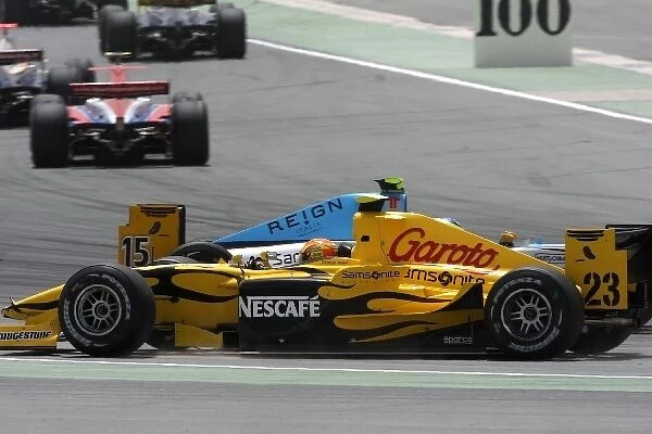 GP2 Asia Series: Diego Nunes David Price Racing collides with Davide Valsecchi Durango