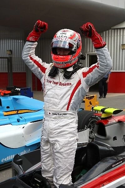 GP2 Asia Series: Race winner Kamui Kobayashi DAMS in parc ferme