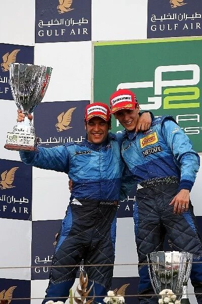 GP2 Asia Series: Roldan Rodriguez Piquet GP and Diego Nunes Piquet GP on the podium