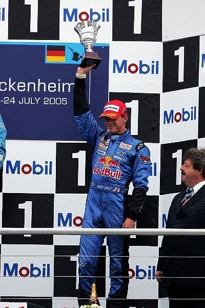 GP2: Third placed Scott Speed iSport celebrates on the podium
