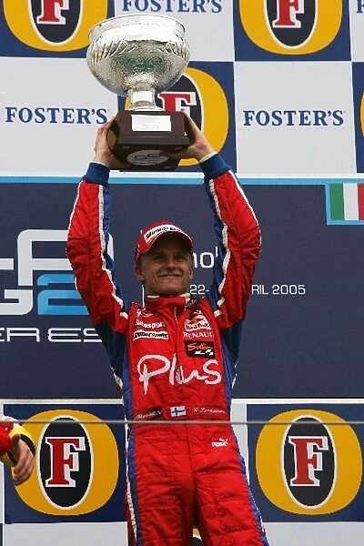 GP2: Scott Speed iSPORT celebrates on the podium