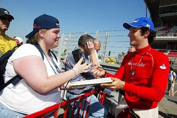 GP2 Series: Bruno Senna Arden International signs autographs for the fans
