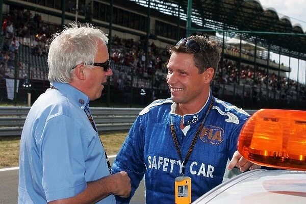 GP2 Series: Charlie Whiting FIA Delegate with Bernd Maylander FIA Safety Car Driver