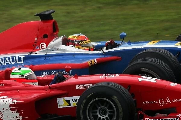 GP2 Series: Ferdinando Monfardini DAMS and Timo Glock iSport International