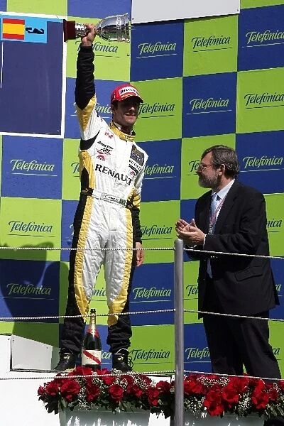 GP2 Series: Lucas di Grassi ART Grand Prix on the podium