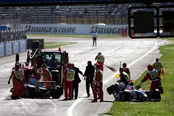GP2 Series: Lucas di Grassi Durango and Franck Perera DAMS crash at the start
