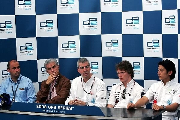 GP2 Series: Maurizio Iperti Momo; Daniele Rosa Bayer; Alessandro Alunni Trident Racing; Mike Conway Trident Racing and Ho-Pin Tung Trident Racing