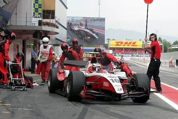 GP2 Series: Nico Hulkenberg ART Grand Prix makes a pitstop