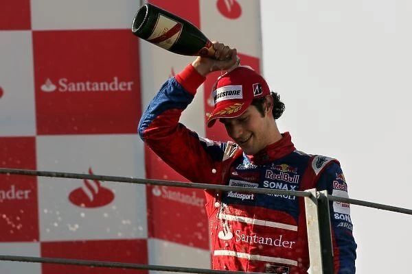 GP2 Series: Third placed Bruno Senna Arden International celebrates on the podium