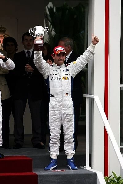 GP2 Series: Third placed Timo Glock iSport International celebrates on the podium