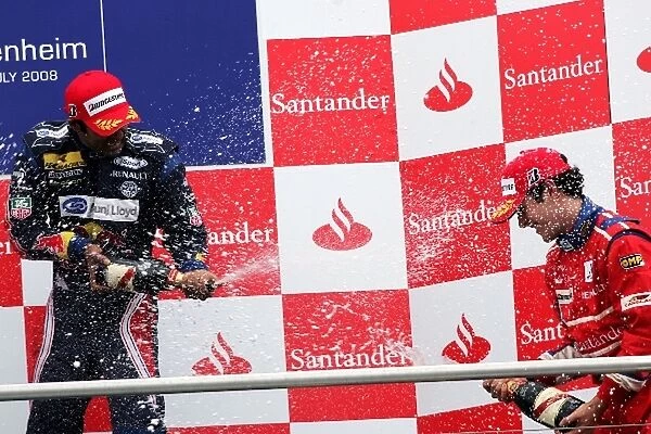 GP2 Series: The podium: Race winner Karun Chandhok iSport International and his third placed team mate Bruno Senna iSport International celebrate