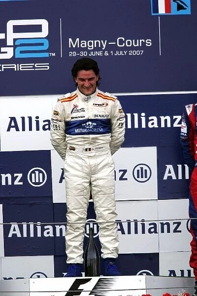GP2 Series: Race winner Giorgio Pantano Campos Grand Prix on the podium