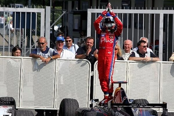GP2 Series: Race winner Heikki Kovalainen Arden International celebrates in Parc ferme