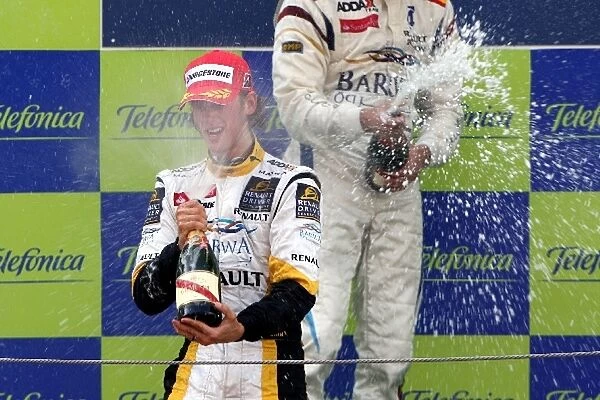GP2 Series: Race winner Romain Grosjean Barwa Campos Team on the podium