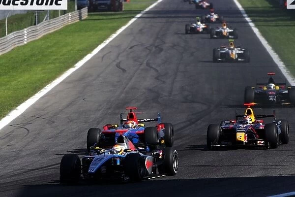 GP2 Series: Ricardo Risatti Trident Racing leads Timo Glock iSport International and Bruno Senna Arden International