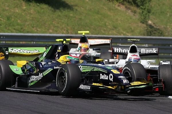 GP2 Series: Romain Grosjean ART hits Alvaro Parente Super Nova Racing
