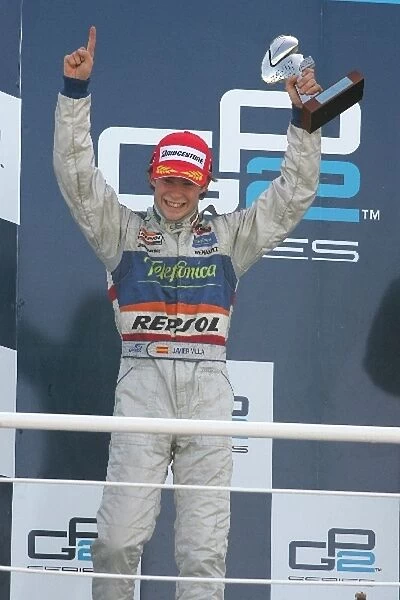GP2 Series: Second placed Javier Villa Racing Engineering celebrates on the podium