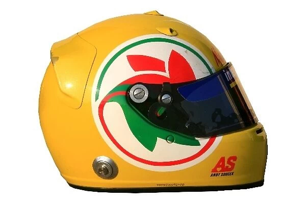 GP2 Testing: The helmet of Andy Soucek DPR