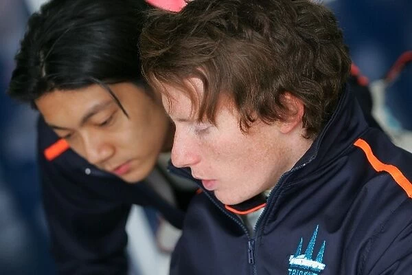 GP2 Testing: L-R: Ho-Pin Tung and Trident Racing team mate Mike Conway