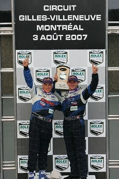 Grand American Rolex Sports Car Series: L-R: GT class winners RJ Valentine and Andy Lally