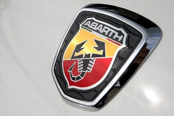 Grand Prix Shootout: Abarth logo on a FIAT 500 Abarth