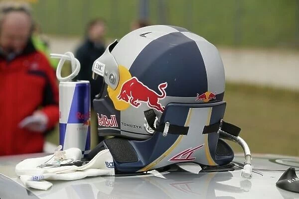DTM. Helmet of Martin Tomczyk (GER) Audi Sport Team Abt Sportsline Red Bull Audi A4 DTM 