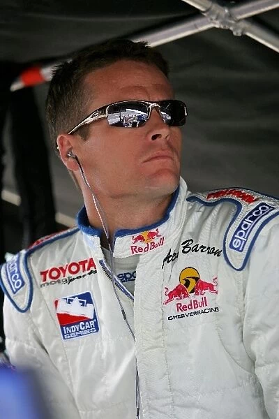 Indy Racing League: Alex Barron watches practice for the Honda Indy 225, Pikes Peak International Raceway, Fountain, CO, 21, August, 2005. 05irl13