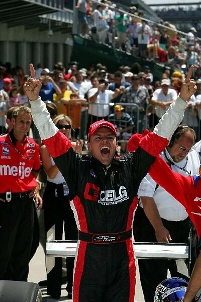Indy Racing League: Jamie Camara wins the Futuba Freedom 100, Indianapolis Motor Speedway, Indianapolis, IN, 27, May, 2005. 05ips04