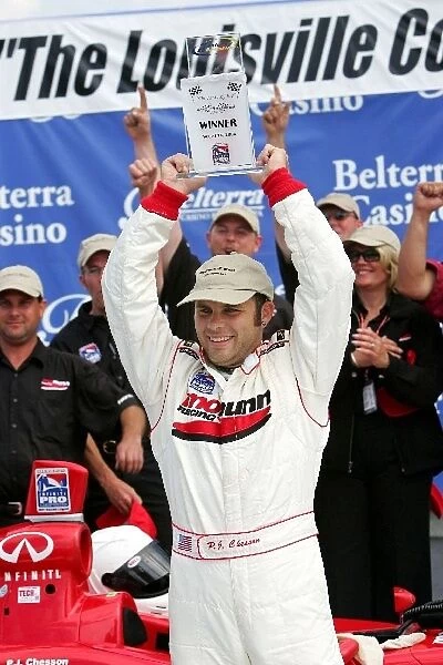 Indy Racing League: P. J. Chesson wins the Kentucky 100, Kentucky Speedway, Ft. Mitchell, KY, 14, August, 2004. 04ips08