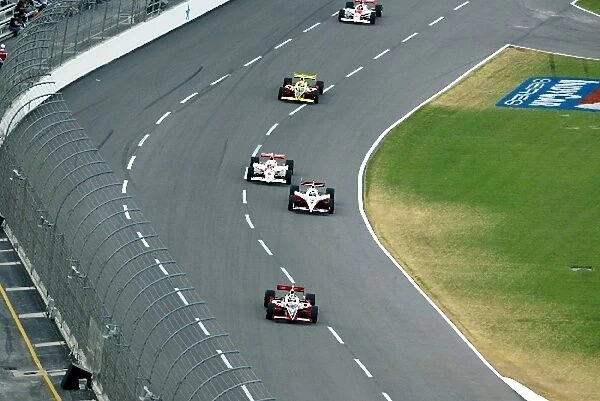 Indy Racing League: Race winner Al Unser Jnr Kelley Racing Dallara Toyota leads the field early in the race