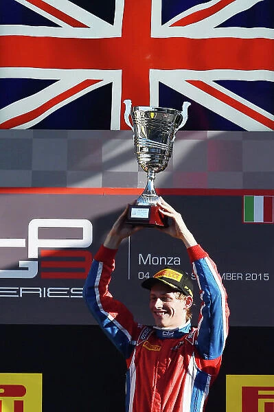Italy GP3. Race winner Emil Bernstorff (GBR) Arden International celebrates