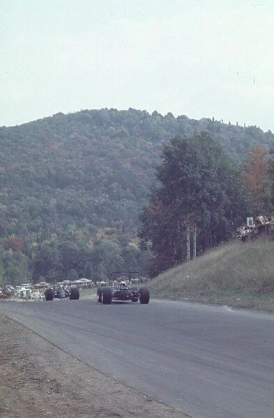 Jackie Stewart follows Jack Brabham Canadian Grand Prix, Mont-Tremblant 22nd September 1968 Rd 10 World LAT Photographic Tel: +44 (0) 181 251 3000 Fax: +44 (0) 181 251 3001 Ref: 68 CAN 25