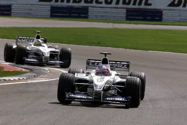 Jenson Button leads Ralf Schumacher - BMW Williams - action