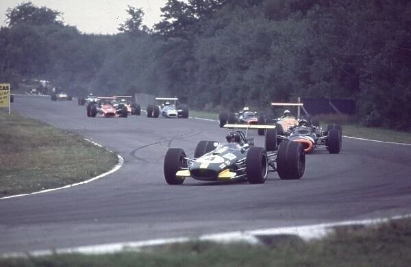 Jochen Rindt leads Pedro Rodriguez and Bruce McLaren British Grand Prix, Brands Hatch, 20th July 1968, Rd 7 World LAT Photographic Tel: +44 (0) 181 251 3000 Fax: +44 (0) 181 251 3001 Ref: 68 GB 84