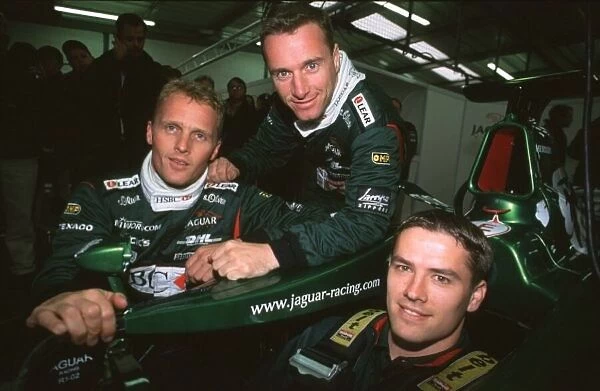 Johnny Herbert, Eddie Irvine and Michael Owen