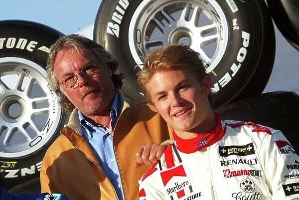 GP2. (L to R): Keke Rosberg (FIN) with his son Nico Rosberg (GER) ART.