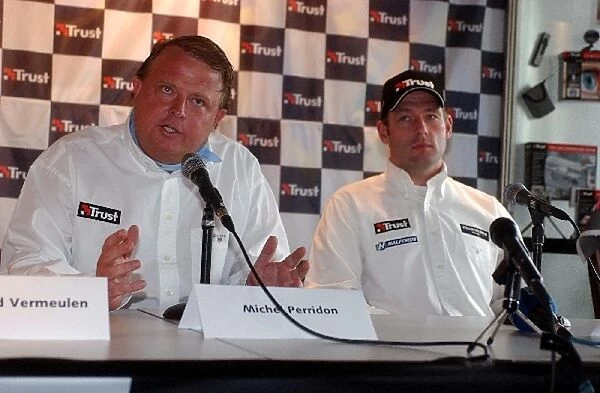 L-R: Michel Perridon (NED) CEO Trust International with Jos Verstappen (NED) Minardi