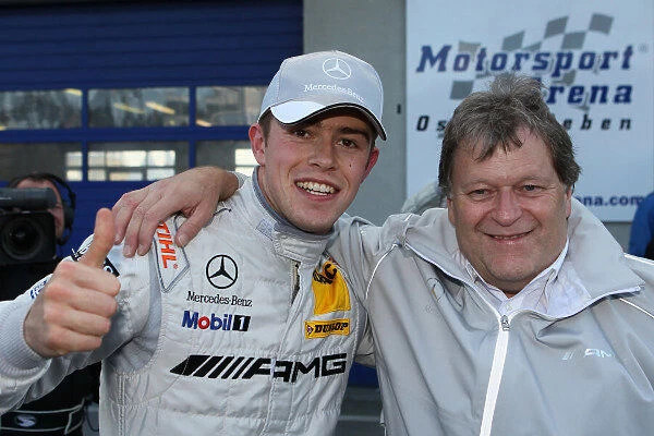 DTM. L-R; Race winner Paul Di Resta (GBR), AMG Mercedes