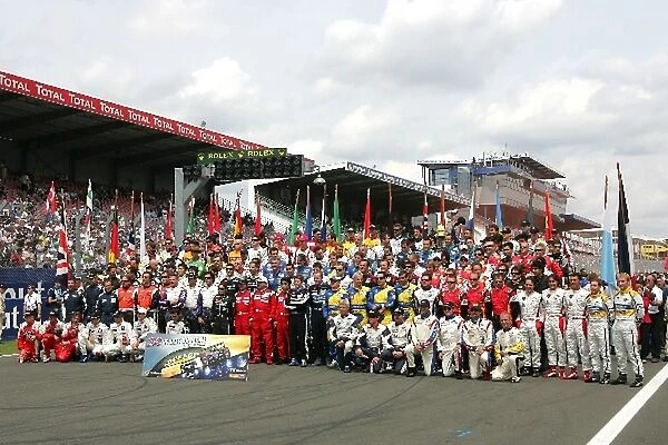 Le Mans 24 Hour Race: The driver group photo on the grid