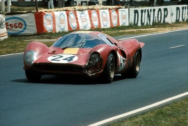 Le Mans 24 Hours. Willy Mairesse (BEL)  /  ' Jean Beurlys' (BEL) Ferrari 330 P4, 3rd place.