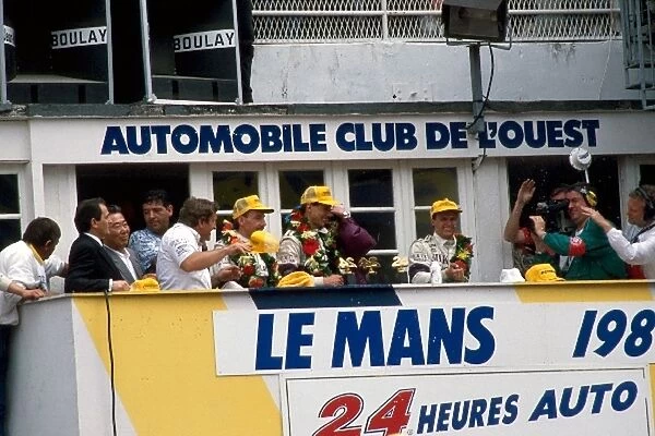 Le Mans 24 Hours: Johnny Dumfries celebrates his finest moment in motorsport as he enjoys victory at the 1988 Le Mans 24 Race for Jaguar with Andy Wallace
