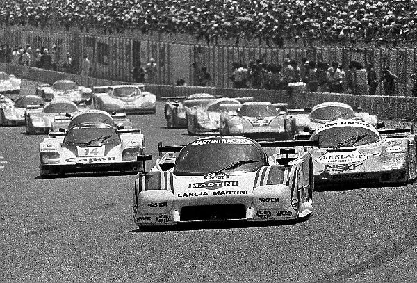 Le Mans 24 Hours Race: Paolo Barilla, Hans Heyer, Mauro Baldi Martini Racing Lancia LC2  /  84 retired from the race on lap 276 with a broken camshaft