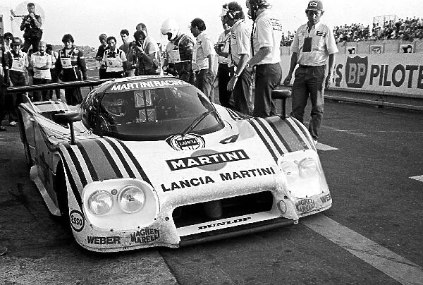 Le Mans 24 Hours Race: Pole sitters Bob Wollek and Allesandro Nannini Martini Racing Lancia LC2  /  84 finished the race in eighth position