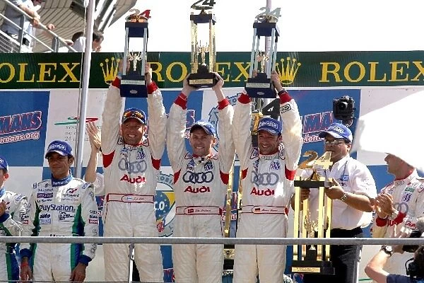 Le Mans 24 Hours: Race winners JJ Lehto, Tom Kristensen and Marco Werner Champion Racing